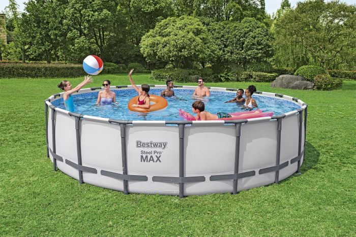 Каркасный бассейн Steel Pro Max 610x132см, 33240 л, фил.-нас. 9463 л\ч, лестн, тент
