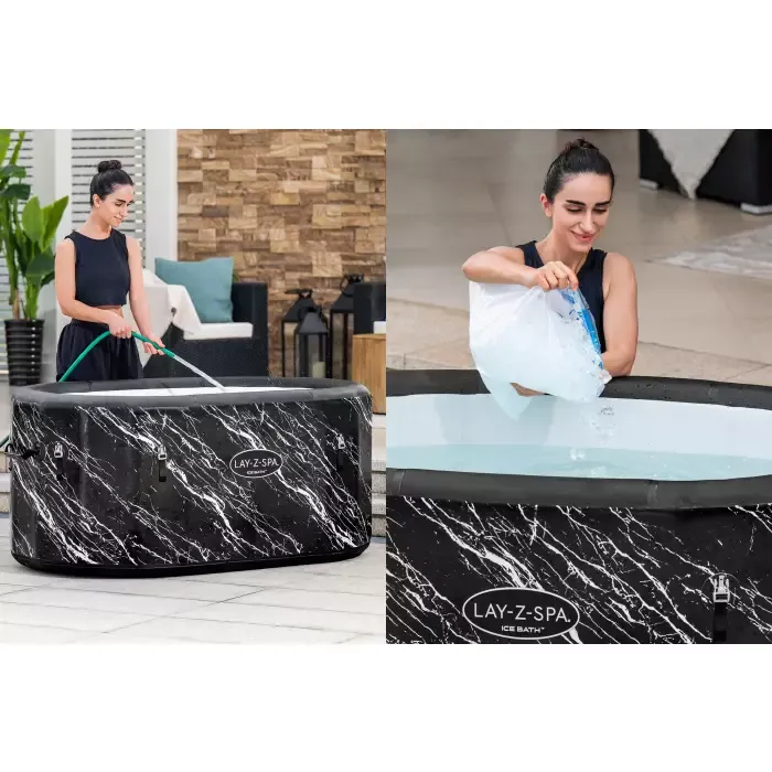Ледяная купель "Glacial Dip FortiFiber Cold Plunge Tub" 152x92x71см, ручн насос, фильтр-насос, тент
