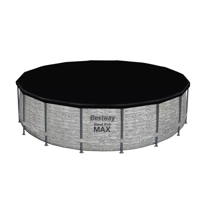 Каркасный бассейн Steel Pro MAX 488х122см, 19480л, фил.-насос 5678л/ч, лестница, тент, Bestway, 5619E BW