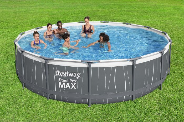 Каркасный бассейн Steel Pro Max 457x107 см, 14970 л, фил.-нас. 3028 л\ч, лестн, тент, подсветка