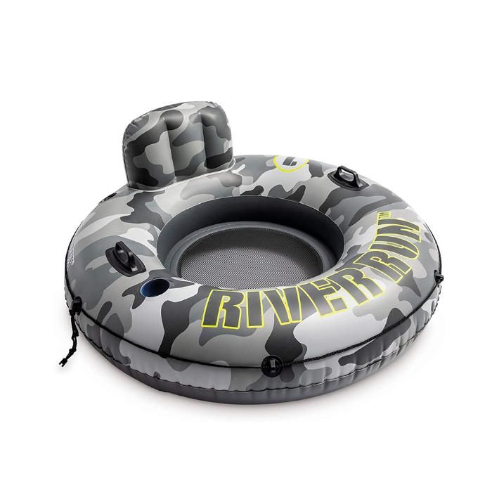 Надувной круг-кресло 135см "Camo River Run 1"с ручками, до 100кг