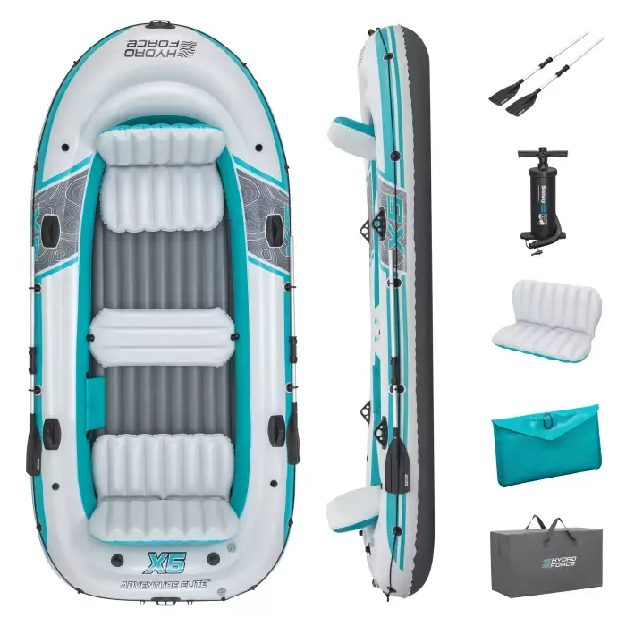 Надувная лодка "Adventure Elite X5 Raft Set" 364х166см, вёсла 62064, насос 62086, до 600кг